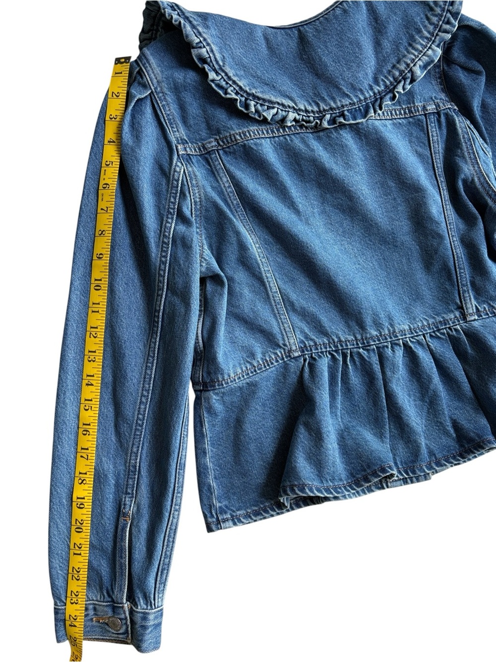 Anthropologie x Levi’s Cottagecore Prairie Trucker Jacket, Med Wash Size M - Picture 7 of 8